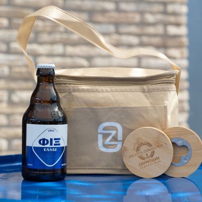 COOLER PAPER BAG & BEER OPENER